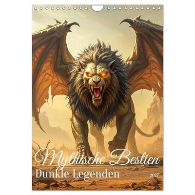 Mythische Bestien – Dunkle Legenden (Wandkalender 2027 DIN A4 hoch), CALVENDO Monatskalender
