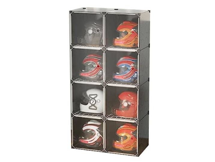 Schaukasten Für Helme Motorradhelme Aufbewahrungsschrank, Acryl Box Platz Fall Geschützt Kabinett Schutz Lagerung Abdeckung SammlungenFür Kleidung, Taschen, Bücher ( Farbe : Schwarz , Größe : 72x36.5x