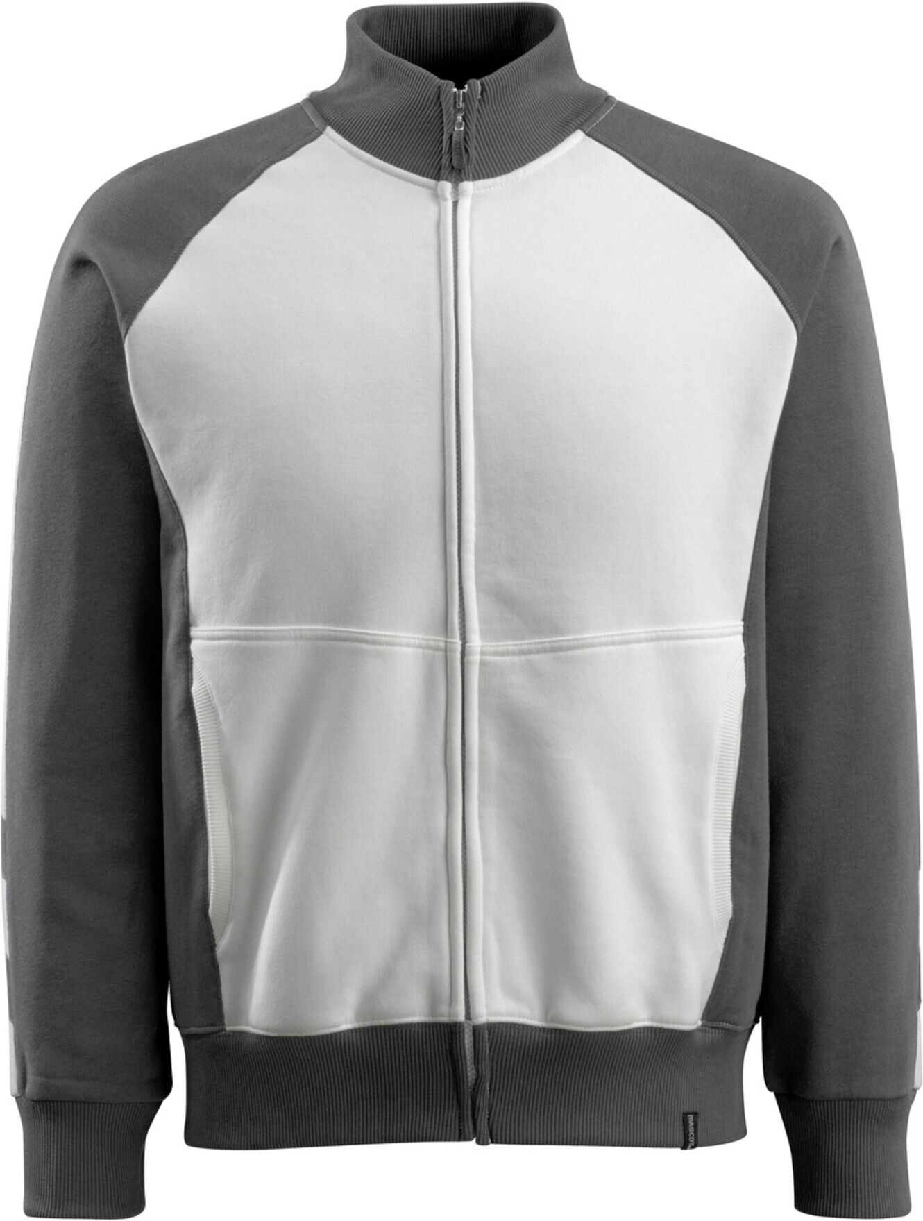MASCOT® Sweatshirt Amberg mit Reißverschluss weiss/dunkelanthrazit Größe S (50565-963-0618-S)