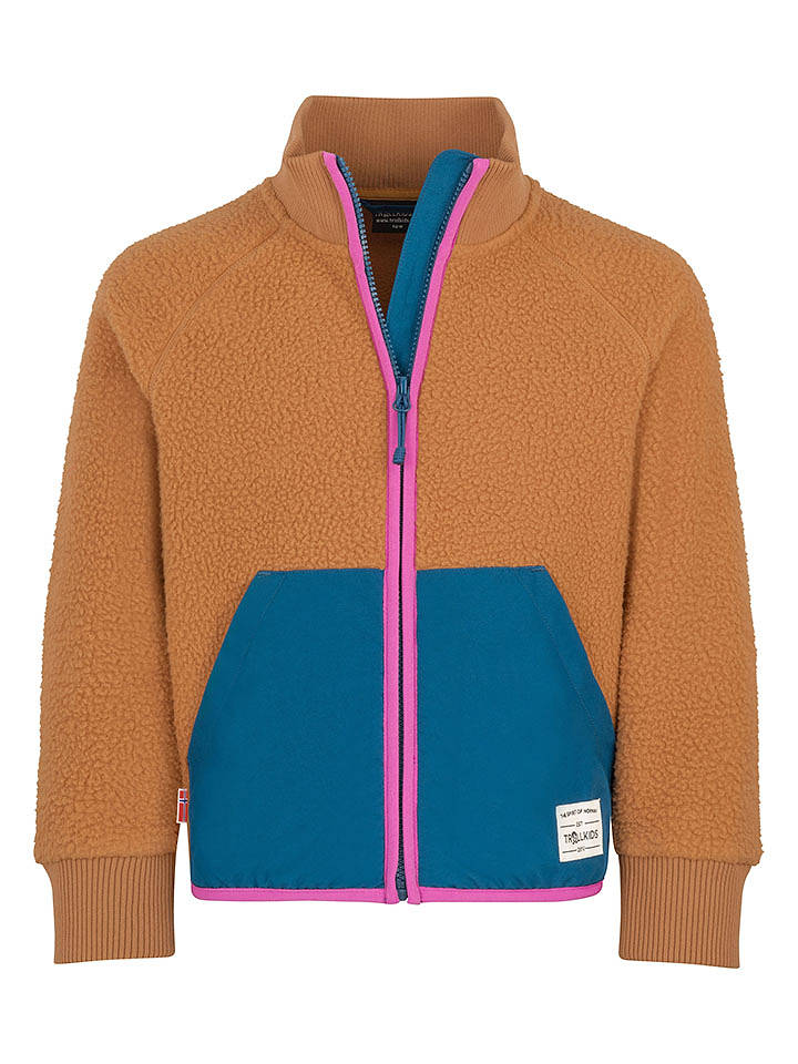 Trollkids Fleecejacke "Vega" in Hellbraun - 98