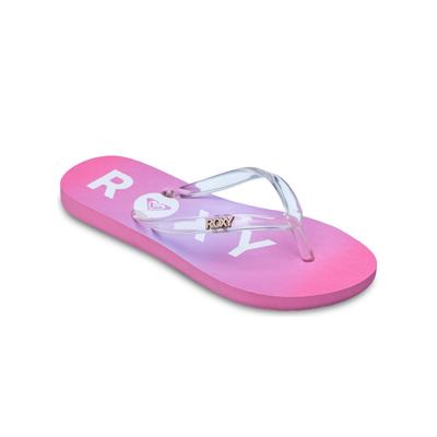 Sandale ROXY "Rg Viva Jelly", Jungen, Gr. 2(32), sangria sunset, Obermaterial: 98% Synthetik/2% Metall, Futter: 100% Synthetik, Laufsohle: 100% Schwammgummi., Schuhe Sandale