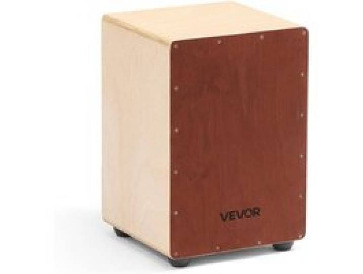 VEVOR Cajon, Kistentrommel, mit internen Snare-Drähten, kompakte & leichte Drum-Box aus Holz, Trommel-Musikinstrument mit Silikonfüßen, abgerundeten Kanten, für Anfänger & Profis, 255x255x380 mm