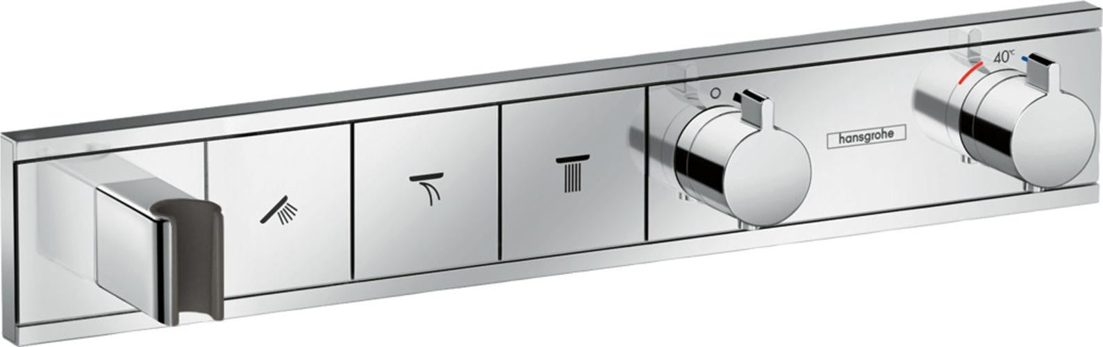 Hansgrohe RainSelect doucheset met thermostaat en waterbesparende functie, chroom