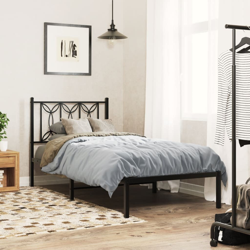 Lark Manor Gonzales Bed Frame Black Single (3')