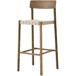 &Tradition Betty TK15 Barhocker, höhe 75 cm, eiche geräuchert / gewebe natur