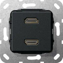 Gira 567210 HDMI 2f K-Peitsche Einsatz Schwarz m