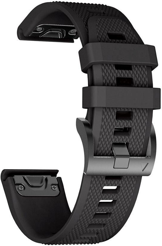 Universal Garmin 22mm QuickFit Rem Tech-Protect Smooth Rem - Sort