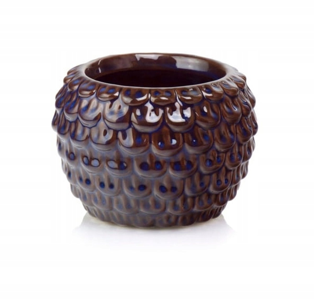 Vintage Keramieken Pot Geschild 17 x 13 cm