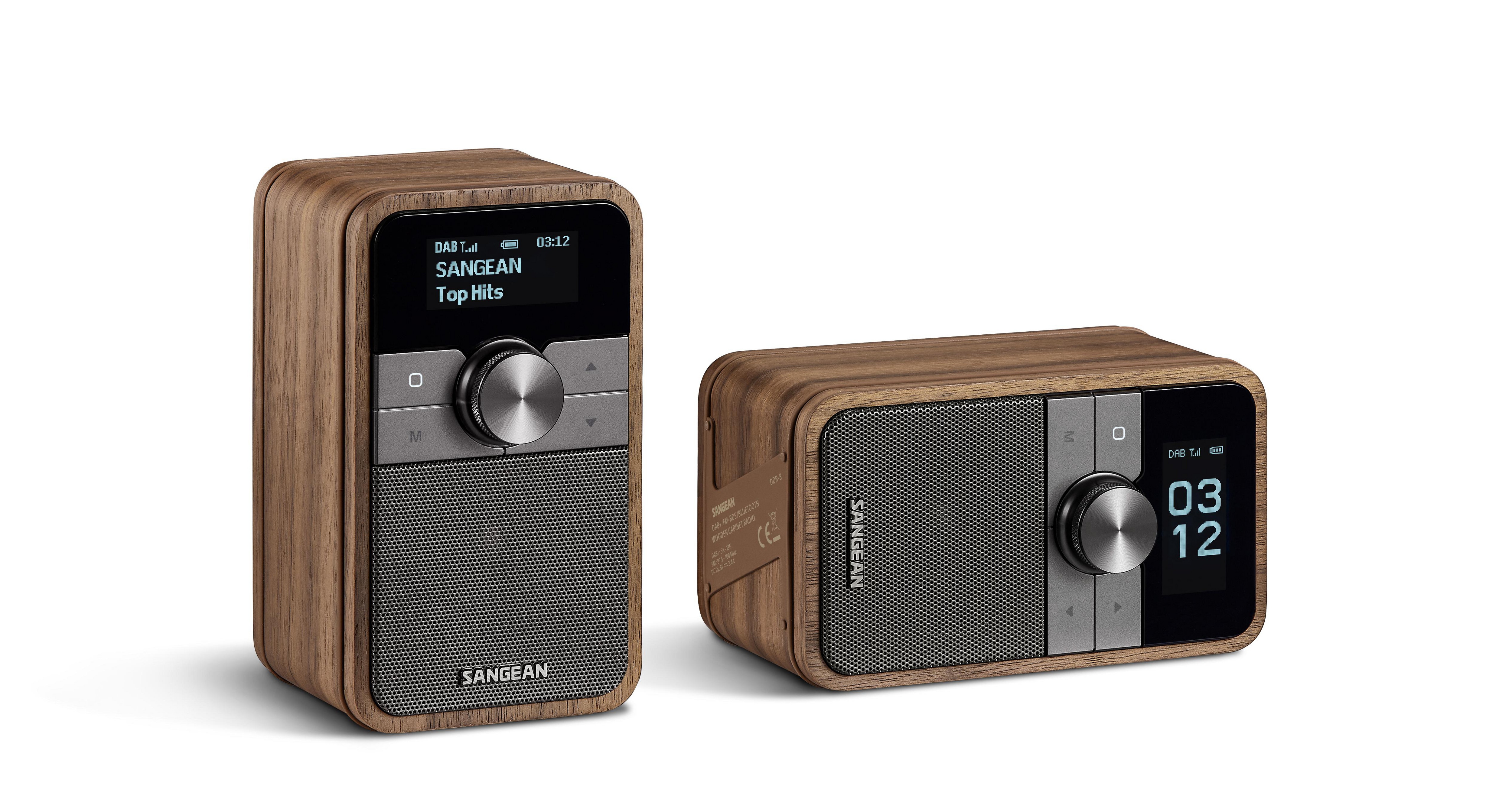 Sangean DDR-8 Portables DAB-Radio Echtholz-Gehäuse Nussbaum Vintage A500551
