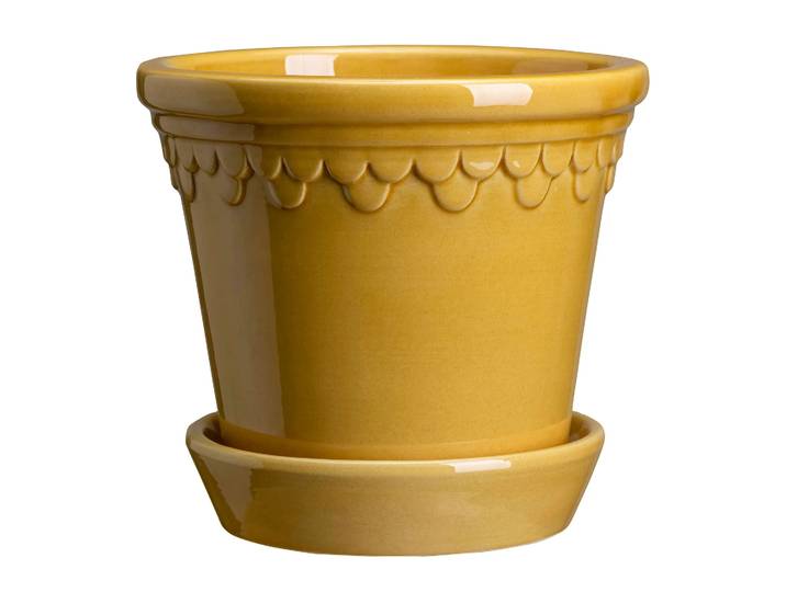 Bergs Potter Pot vitré Københavner Jaune, Ø14 cm