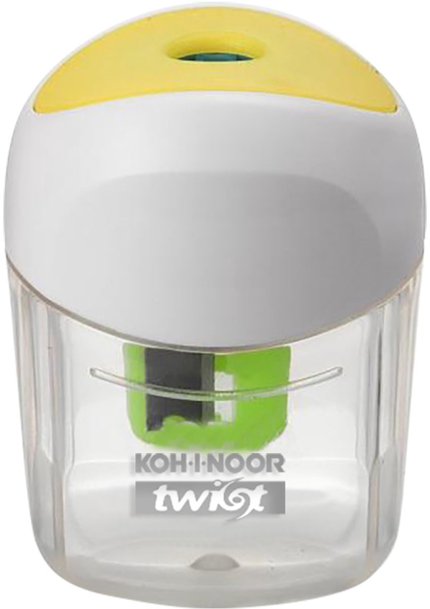 Koh-I-Noor TWIST Handmatige puntenslijper Wit, Geel