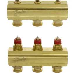 Danfoss FBH-Verteiler FHF-3 3 Kreise, ohne Durchflussanzeige