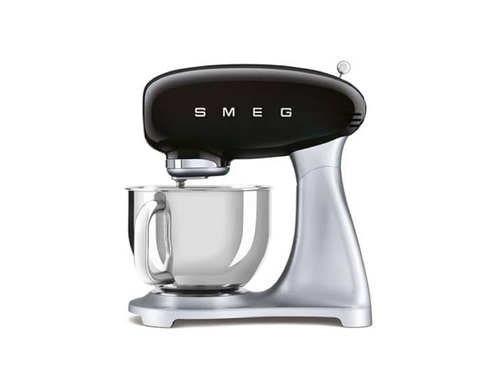 Smeg, SMF02BLEU Küchenmaschine, 10 Geschwindigkeitsstufen, Planetenrührwerk, Sicherheitsabschaltung, 2 Rührbesen, Kugelgriff aus Edelstahl, 800 W, Schwarz