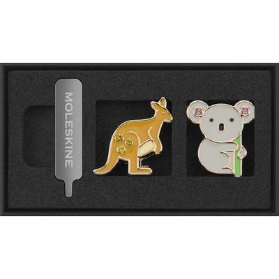 Moleskine Country Pins Australia, 2er-Set, Känguru & Koala, Australia, von , Moleskine Germany