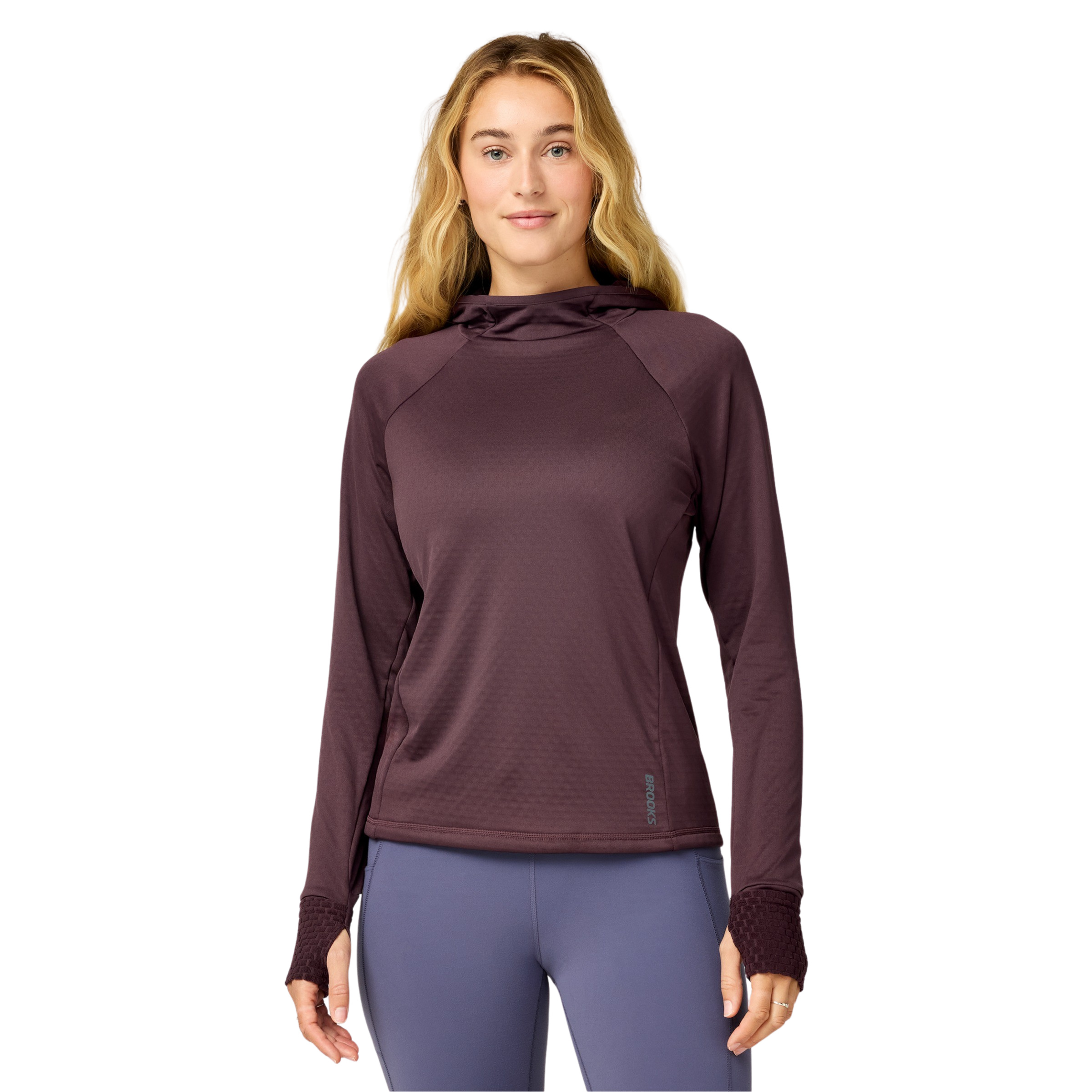 Brooks Momentum Thermal Damen Hoodies braun Größe XL Laufen Geruchsneutralisierend