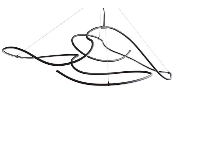 LED-Hängeleuchte Ghost 155 cm schwarz - 101 Copenhagen - Wohnzimmer - Design - Aluminium - Einflammig