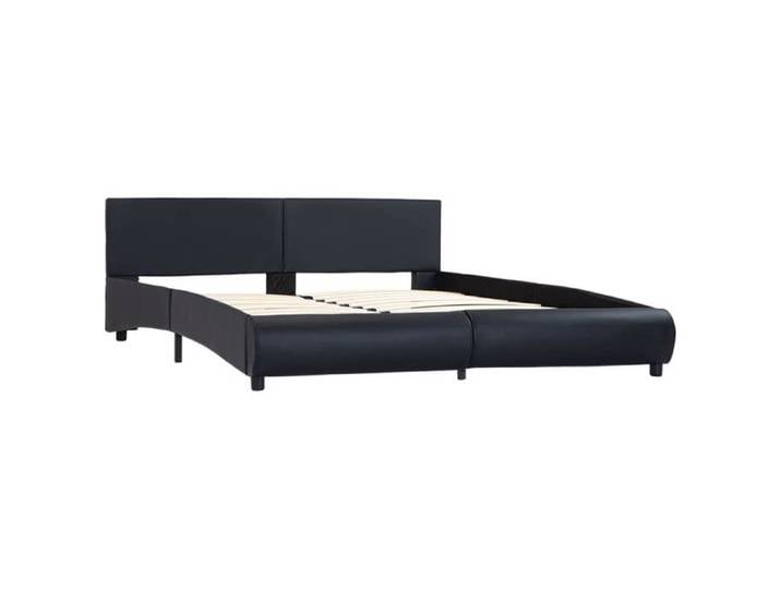 Lit chambre/Lit adulte - CLOUD - avec LED - sans matelas - Contemporain - noir 180x200 cm LL308