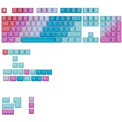 Glorious GPBT Gradient Keycaps - Daydream - DE Qwertz, Keycaps, Rosa