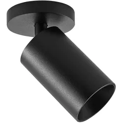 Deko-Light Deckenaufbauleuchte Can Tilt rund GU10 Schwarz