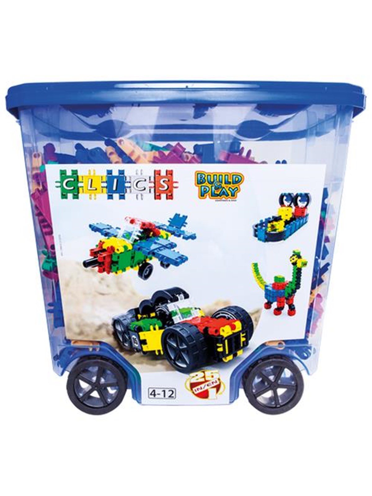 Clics Rollbox Building Blocks - Construction Set 25in1