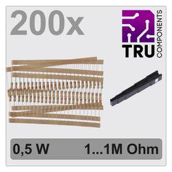 TRU COMPONENTS TC-12888484 T22P104 Kohleschicht-Widerstand Sortiment axial bedrahtet 0.5 W 5 % 200 St.