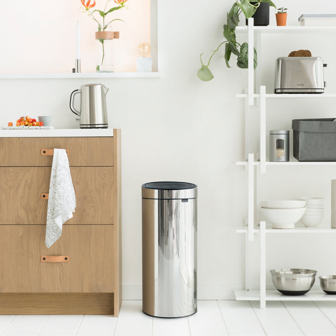 Brabantia 30 Litre Touch Bin Brilliant Steel 30L