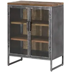 Sideboard-Vitrine  Korofi , braun , Maße (cm): B: 71 H: 91 T: 42.0
