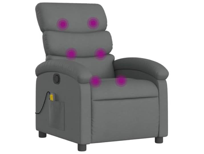 vidaXL Massagesessel Dunkelgrau Stoff
