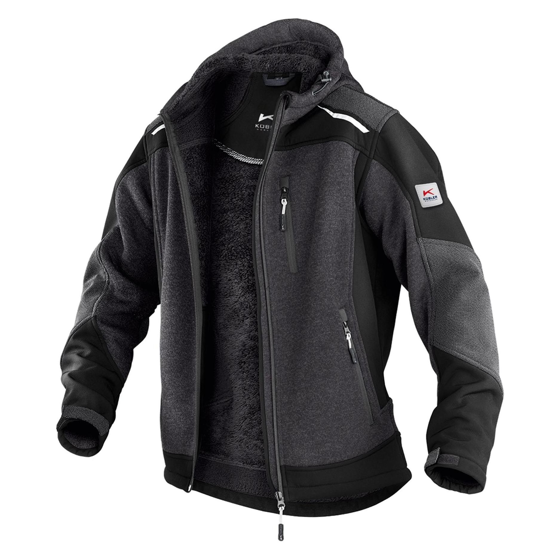 Kübler Strickjacke Dunkelgrau/Schwarz 4XL (4XL) (210141)