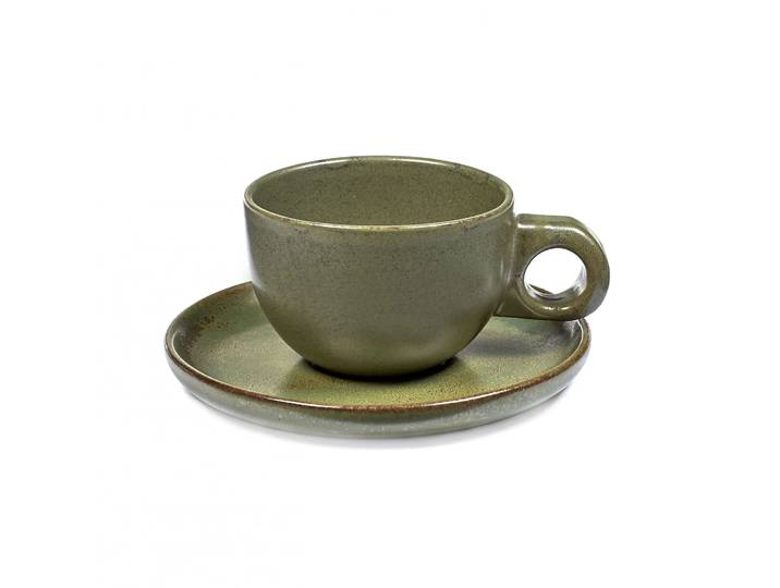 Serax Tasse à café avec soucoupe Surface 13 cl Camogreen