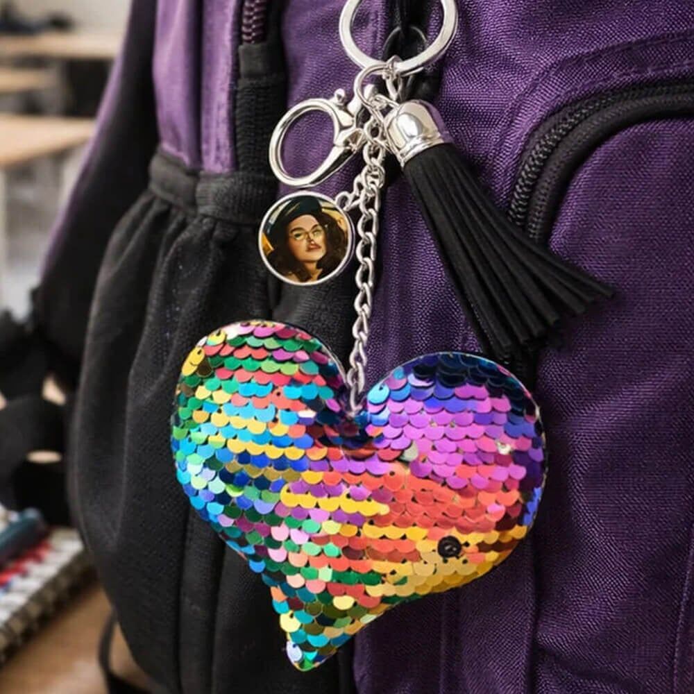 Ocadeau Grand porte clé à sequin