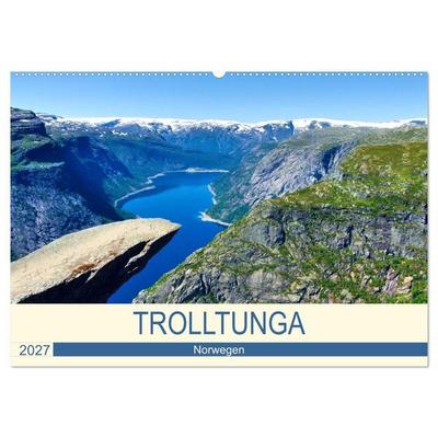 Trolltunga (Wandkalender 2027 DIN A2 quer), CALVENDO Monatskalender