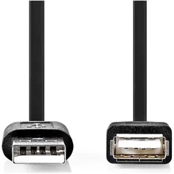 Nedis USB 2.0-Kabel A-Stecker (1 m, USB 2.0), USB Kabel