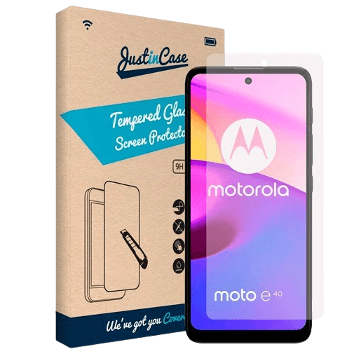 Just in Case Gehärtetes Glas Clear Displayschutzfolie Motorola Moto E40