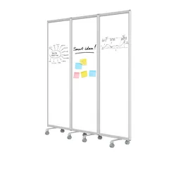 Master of Boards Mobile Trennwand   Präsentationsboard   Whiteboardoberfläche   3-teilig