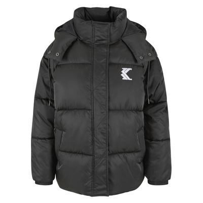 Winterjacke KARL KANI "Karl Kani Karl Kani OG OS Puffer Jacket", Damen, Gr. XS, schwarz, 100% Polyester, mehrfarbig, normal, ohne Ausschnitt, Jacken Winterjacke