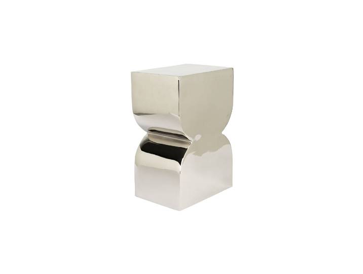 Tabouret en aluminum argent Cones