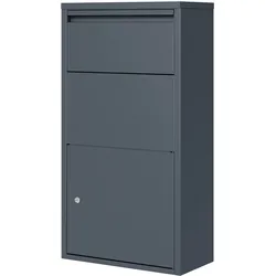 Westmann Briefkasten mit Paketbox Pollux   freistehend Anthrazit   22x44x82cm