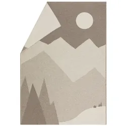 David Fussenegger Wohndecke Luca 'Landschaft' 140 x 200 cm Rauch- Beige