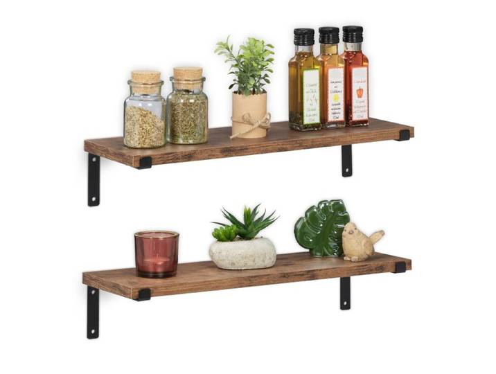 Relaxdays Wandregal industrial im 2er Set