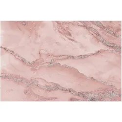 FOTOTAPETE Farbexperimente Marmor Rose und Glitzer 288/190 cm