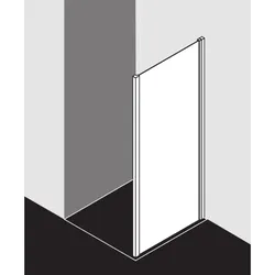 Kermi Liga Seitenwand LITWD103201AK 103x200cm, silber mattglanz, ESG klar, auf Duschplatz
