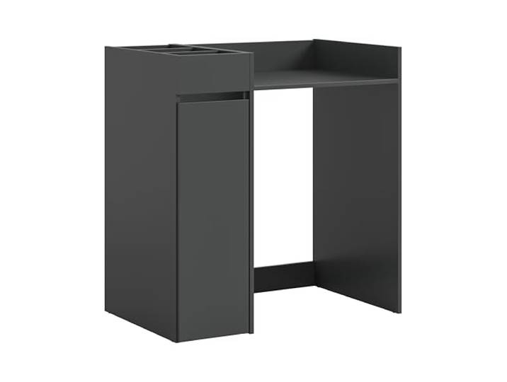 xonox.home – 2-teiliges Waschplatz-Set Free 95x101x60 cm in anthraziter Nachbildung – Anstellregal & Waschmaschinenumbau – Praktisches Duo für schmale Räume & Geräte