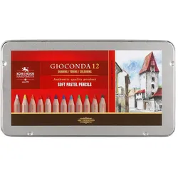 Koh-i-Noor, Malstifte, Pastellkreidestifte - Softpastell 12er Set im Metalletui (12x)