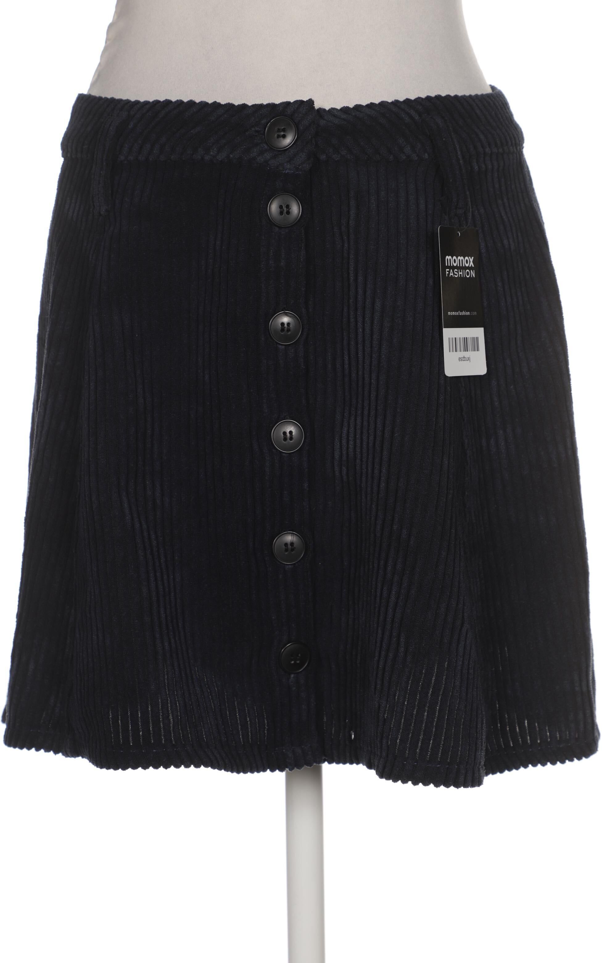 bershka Damen Rock, Marineblau, Gr. M, Synthetik - Second Hand