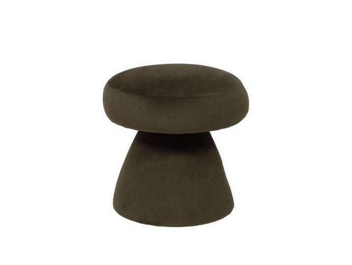 Pouf champignon en tissu vert Ø43 cm - Amadeus