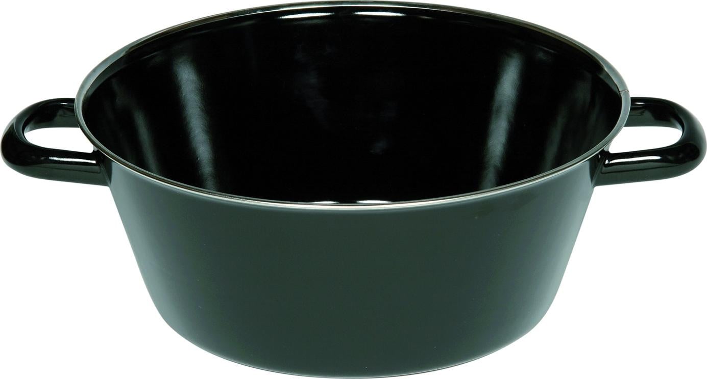 Riess Schmalzpfanne halbtief Ø30cm zwart emaille