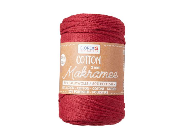 Glorex Makramee Cotton Bordeaux 250 g 2 mm