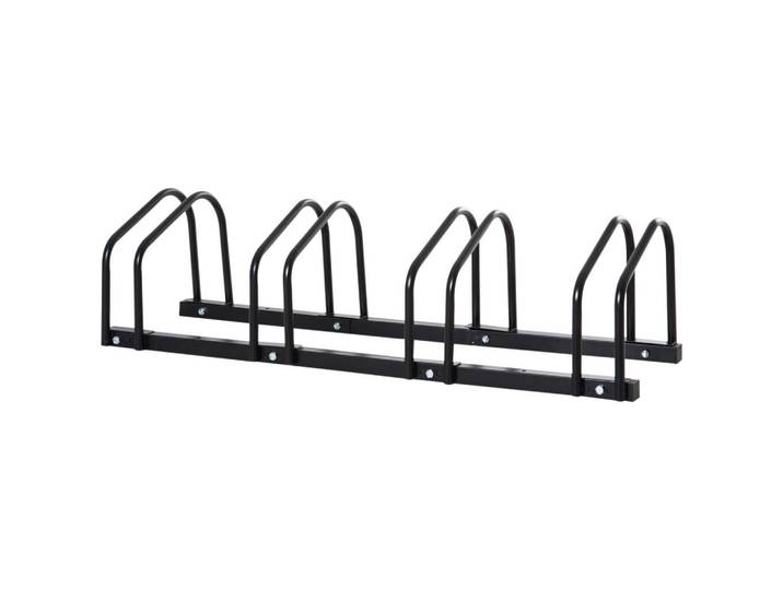 Homcom Fahrradständer, Stahl, Schwarz, 110x33x27cm, Metall, 33x27x110 cm, Freizeit & Co, Sport & Fitness, Fahrräder, Fahrradzubehör