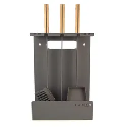 OutInFire 3-teiliges Kaminbesteckset aus Stahl und Holz – 3 L Set